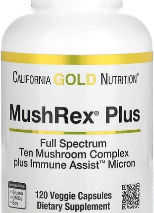 Комплекс лечебных грибов California Gold Nutrition MushRex Plu...