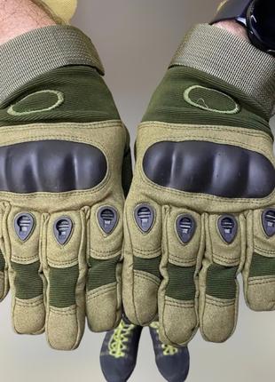 Перчатки тактические пальцевые, цвет Олива, размер XL