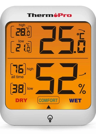 Цифровой климатический термогигрометр Thermo Pro TP53 с подсветк