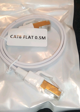 Плоский патчкорд UTP CAT8 Cat 8 0,5m RG45 RJ45 RG RJ 45 lan кабел