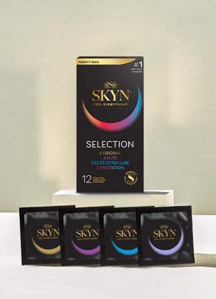 SKYN selection 4 види безлатексні презервативии 12 штук США