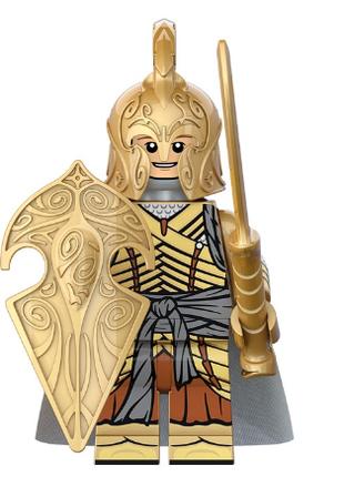 Фигурка рыцаря эльфа в золотых доспехах с мечом властелин колец