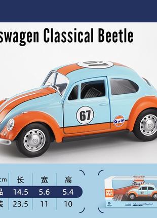 Автомодель Легкосплавная автомобиля Volkswagen Beetle ЖУК GULF...