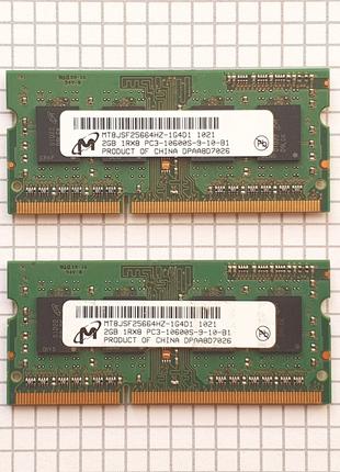 Модуль памяти Micron 2GB 1RX8 PC3-10600S MT8JSF25664HZ-1G4D1 о...