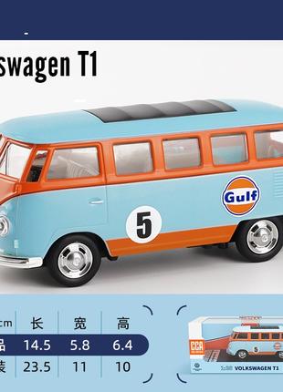 Модель Автобус Volkswagen T1 GULF (1962г) 1:30 Фольксваген Cla...