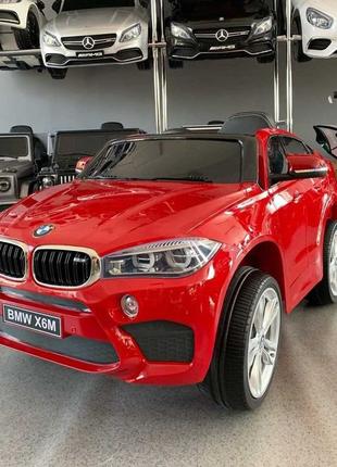Детский электромобиль Джип BMW X6 (красный цвет)