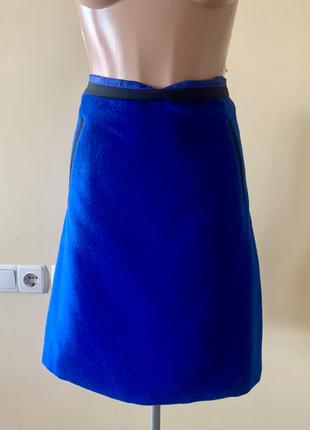 Теплая юбка Marks&Spenser синего цвета электрик Размер  14/xl