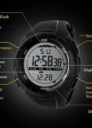 Военные мужские наручные часы SKMEI 1025BK / Мужские армейские...