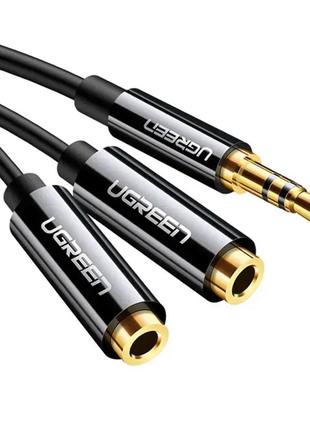 Аудіо кабель UGREEN AV134 3.5mm Male to 2 Female Audio Cable 2...