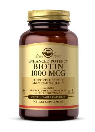 Натуральные добавки Биотин Biotin 1000 mcg (250 veg caps), Sol...