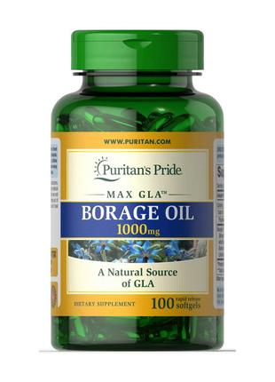 Масло огуречника Borage Oil 1000 mg (100 softgels), Puritan's ...