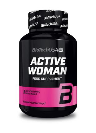 Комплекс витаминов для женщин Active Woman (60 tabs), BioTech 18+