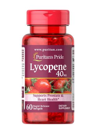 Антиоксидант Ликопен Lycopene 40 mg (60 softgels), Puritan's P...