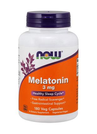 Пищевая добавка Мелатонин Melatonin 3 mg (180 caps), NOW 18+