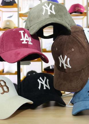 Вельветові бейсболки кепки NEW YORK YANKEES LA оригінал