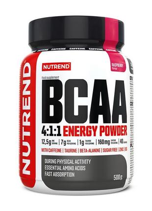 BCAA 4:1:1 Energy Powder (500 g, raspberry) 18+