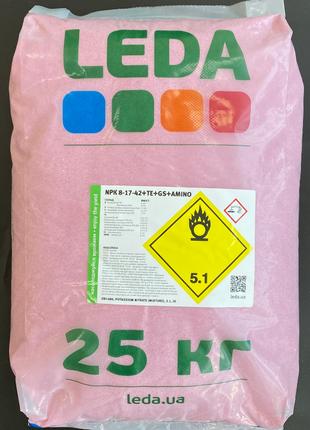 Удобрение 8-17-42 +TE+GS+AMINO, 25 кг, кристаллическое (Leda NPK)