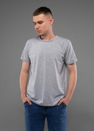 Классическая футболка из серого трикотажа, размер 3XL