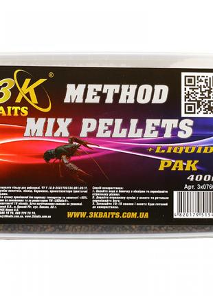 Пеллетс 3KBaits Method mix Рак 400гр (3к07609)
