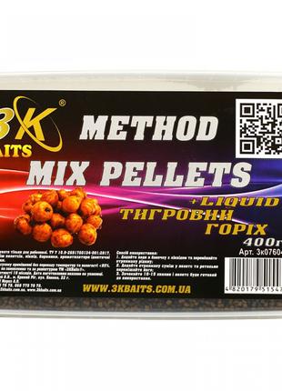 Пелетс 3KBaits Method mix Тигровий горіх 400гр (3к07604)