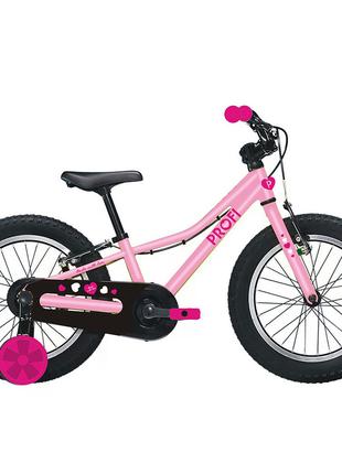 Велосипед дитячий 16д. MB 1607-3 (1шт) SKD75,дод.кол.,рожевий