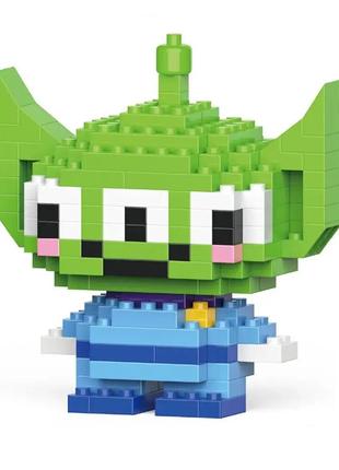 Конструктор фігурка Пікселі BRICKS Зелений прибулець Alien