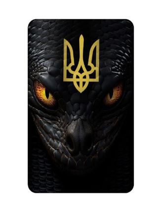 Шеврон черный дракон с тризубом Украины Шевроны на заказ на ли...