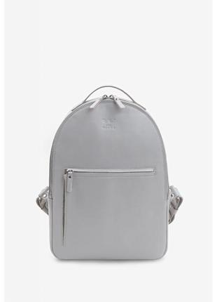 Кожаный рюкзак Groove M серый краст