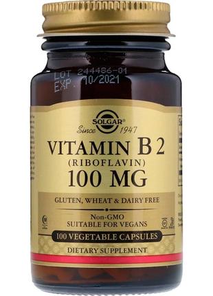 Витамин B2 (рибофлавин), Vitamin B2 (Riboflavin), 100 мг, Solg...