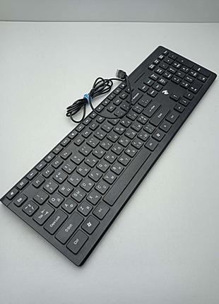 Клавиатура компьютерная Б/У Клавиатура 2E KM1020 Slim USB Black
