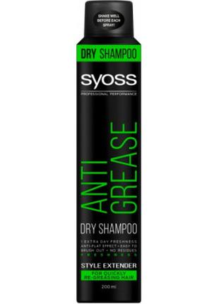 Сухой шампунь Syoss Anti-Grease для жирных волос 200 мл (90001...