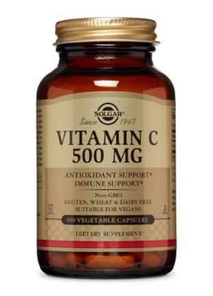 Витамин Solgar Витамин C, 500 мг, Vitamin C, 500 mg, 100 вегет...