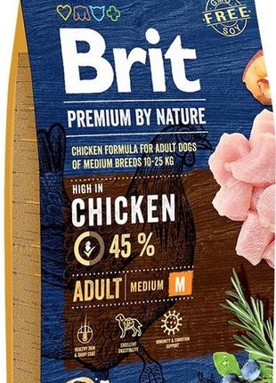 Сухой корм для взрослых собак средних пород Brit Premium Dog A...