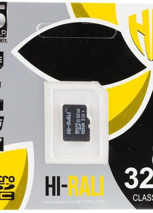Карта памяти Hi-Rali microSDXC (UHS-3) 32 GB Card Class 10 без...