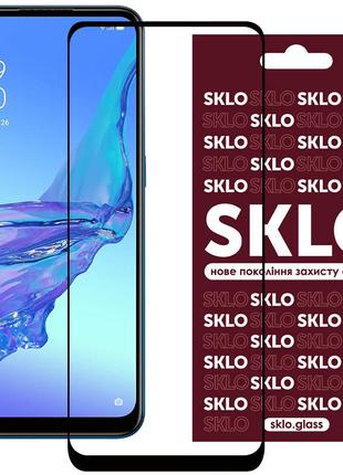 Защитное стекло SKLO 3D (full glue) для Oppo A74 4G / Realme 8...