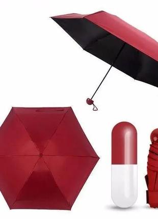 Капсульный зонт компактный складной маленький зонт для сумки в...