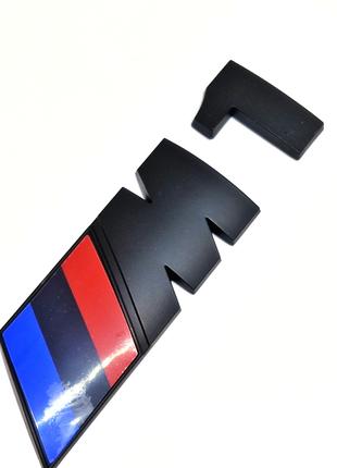 Надпись BMW M1 Эмблема багажника Черный Матовый