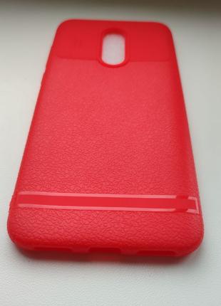 Чохол для Xiaomi Redmi 5 Plus червоний матовий soft touch