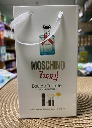 Жіночий міні парфуму Moschino Funny, набір 3х15 мл