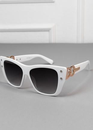 Белые солнцезащитные очки кошки, размер Universal
