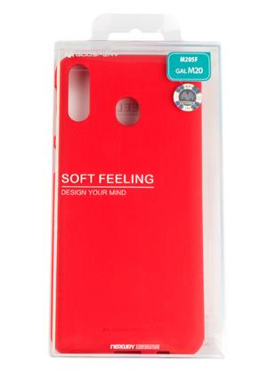 Силиконовый чехол для Samsung M20 (SM-M205), красный