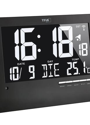 Часы настенные TFA цифровые с автоматическим подсвечиванием 23...