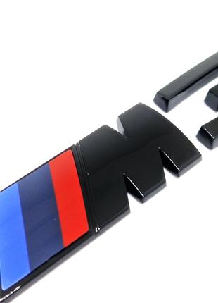 Эмблема BMW M3 5,5см Надпись багажника Черный глянец