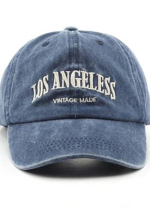 Винтажная Джинсовая кепка Los Angeles (синий) Vintage Cap LA /...