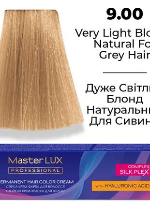 Стійка крем-фарба для волосся Master LUX 9.00 Дуже світлий бло...