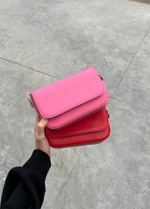 Жіноча сумка рожева сумка рожевий клатч кросбоді сумочка через пл