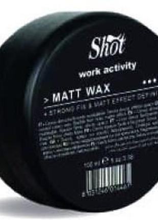 Shot Matt Wax Work Activity Матовый воск