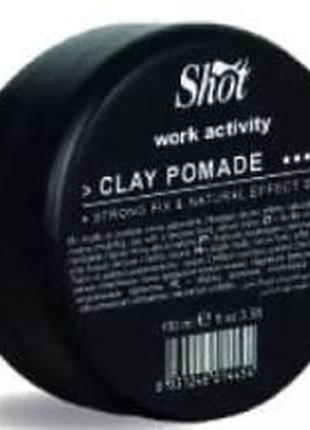 Моделирующая крем-глина для волос SHOT CLAY POMADE WAX WORK AC...