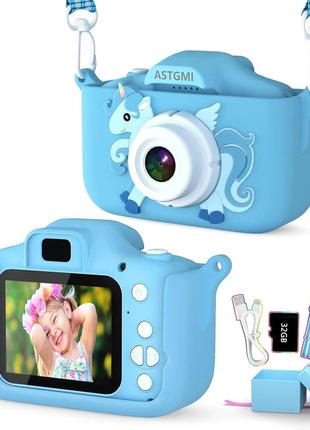 Детский цифровой фотоаппарат игрушка, видеокамера ASTGMI C3 Blue