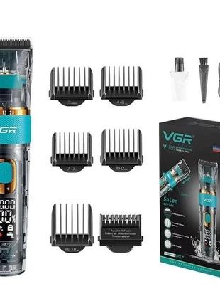 Аккумуляторная машинка для стрижки волос и бороды VGR V-695 с ...